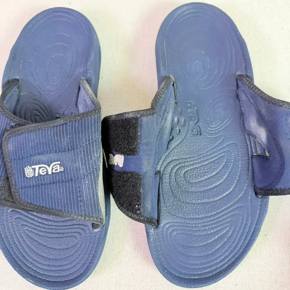 Vintage Teva Sport Slide Sandals Mens 8 Blue Adjustable Comfort Outdoors Beach